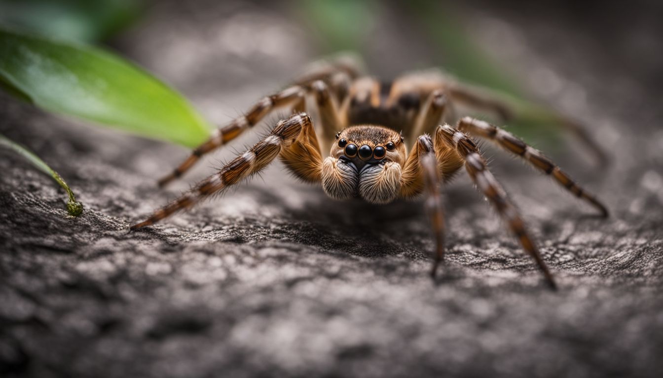 A spider lurking in the shadows, waiting to ambush its prey.